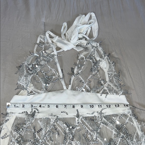 Silver Sequin Fringe Dress - Picture 6 of 8